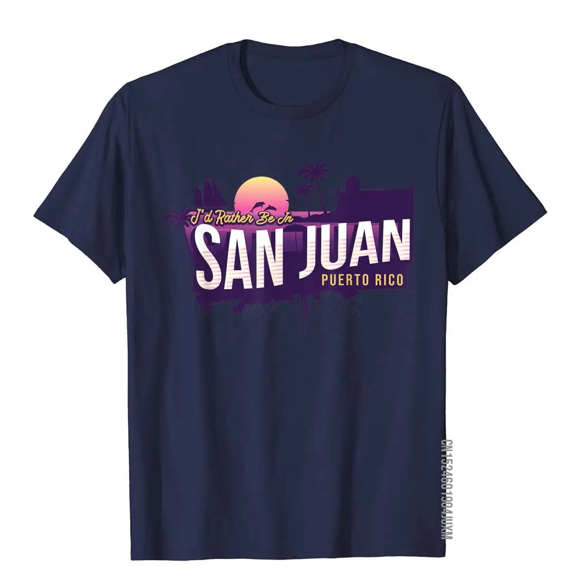 Винтажная сувенирная футболка Я предпочитаю быть в Сан-Хуане Пуэрто-Рико Мужская