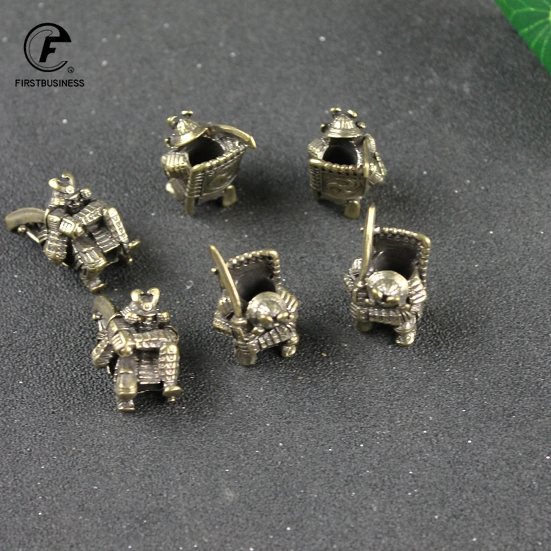Латунные японские миниатюры самурая фигурки нож бисер ручная работа Плетеный
