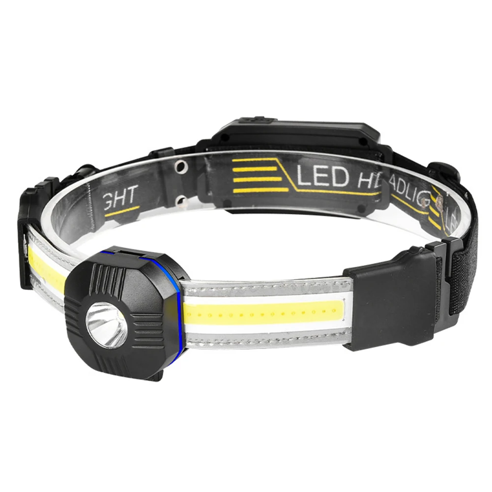 

Adjustable COB Headlight Floodlight Portable Type-C Charging Headlamp Head-wear Lantern for Camping Hiking Riding