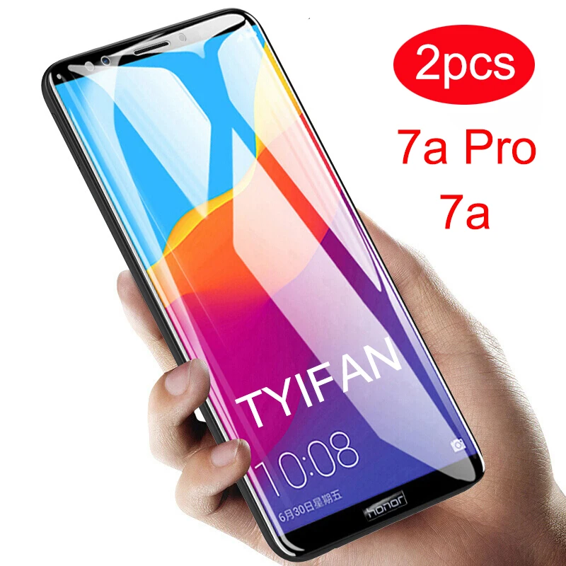 Закаленное стекло для Honor 7a Pro 2 шт. Защитное экрана Huawei 7 A A7 7apro Защитная пленка