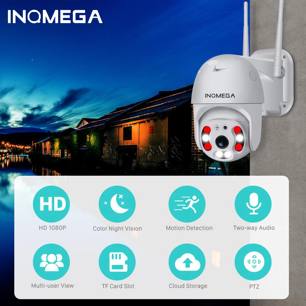 INQMEGA 1080P Облачное хранилище Беспроводная PTZ IP камера 4X цифровой зум скорость купольная камера Открытый wifi аудио P2P CCTV наблюдение