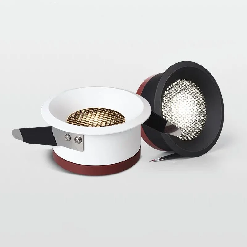 

Luminária embutida antirreflexo, 5w 7w 12w 20w, regulável, 110v 220v, para iluminação interna