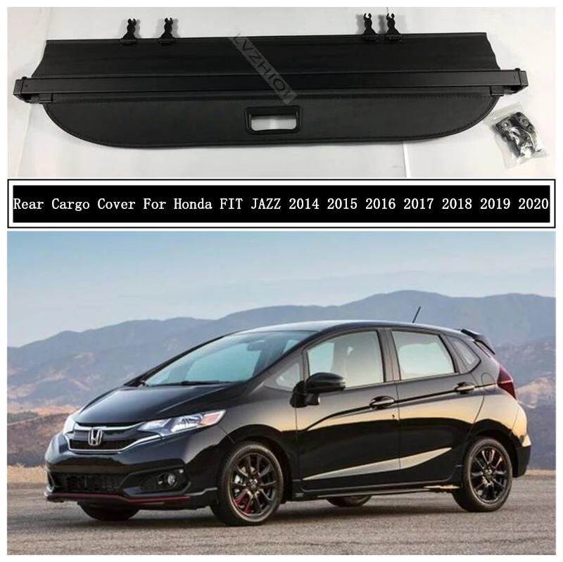 

Rear Cargo Cover For Honda FIT JAZZ 2014 2015 2016 2017 2018 2019 2020 Partition Curtain Screen Shade Trunk Security Shield