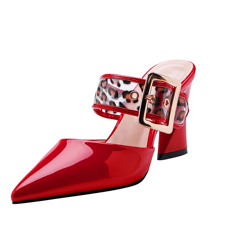 Фетиш черные туфли-лодочки на высоком каблуке Женские модные дизайнерская