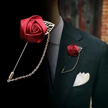 Lky Fr Boutonniere Corsage Wedding Boutonniere Pin Voor Mannen Vrouwen Zijde Knoopsgat Bruidsjonkers Party Prom Pak Accessoires Broches