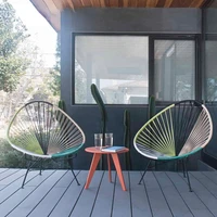 gy balcony small sofa coffee table three piece set single courtyard lazy garden outdoor casual rattan rocking chair
