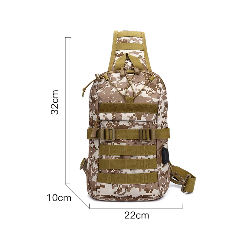 Tactical Sling Bag Molle EDC Military Hiking Backpack Shoulder One Strap Small Camping Sport Outdoor Rover Chest Pack Unisex | Спорт и