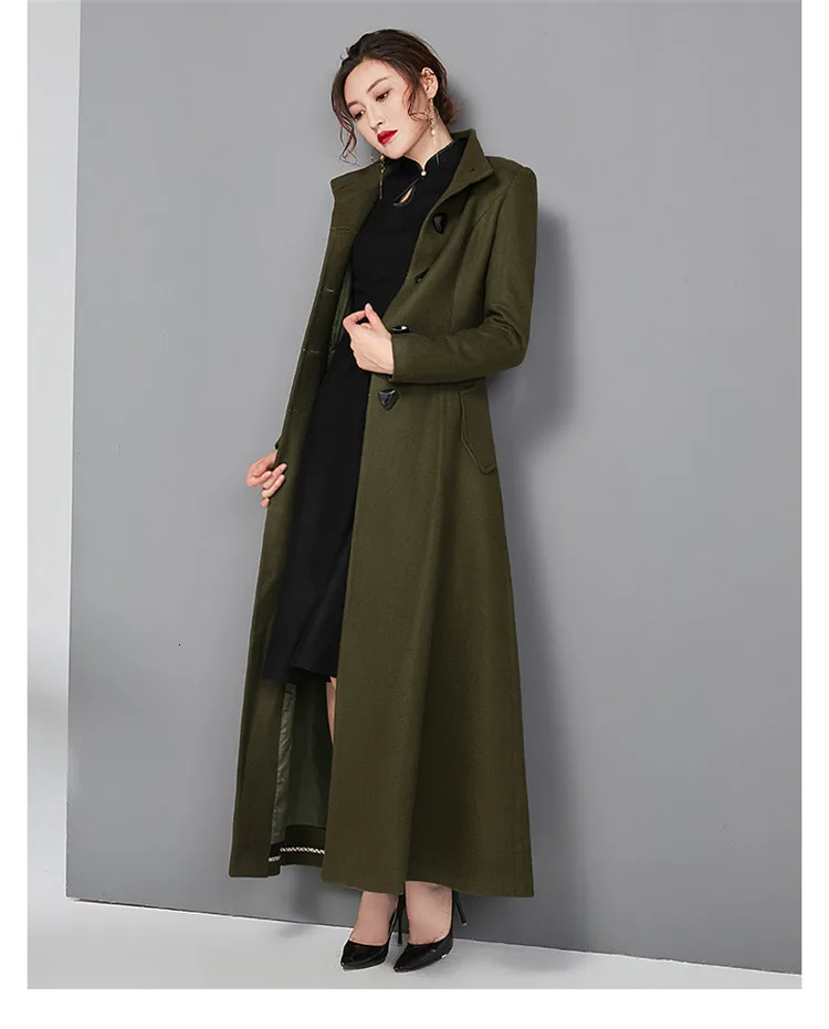 Casaco Feminino,, женское, плюс размер, осень, зима, Cassic, простое, шерстяное, макси, длинное пальто, женский халат, верхняя одежда, Manteau Femme