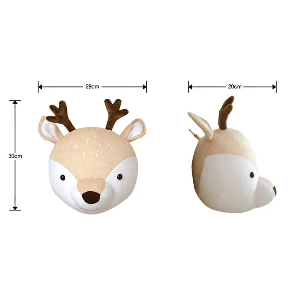 Ins Style Custom Children's Baby Room Simulated Animal Shape Doll Decoration Wall Hanging Stereo For Home | Игрушки и хобби