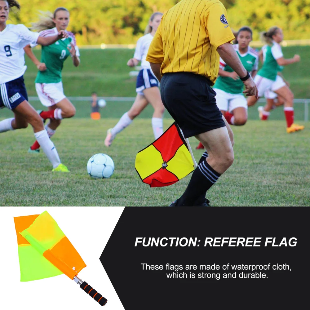 

1pc Referee Flags Competition Soccer Linesman Flag Sport Training Referee Flags