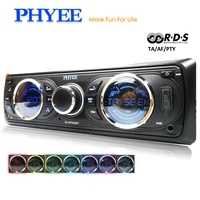 1 din auto radio rds bluetooth car stereo fm am receiver removable panel audio mp3 player 12v iso head unit phyee sx mp3382bt