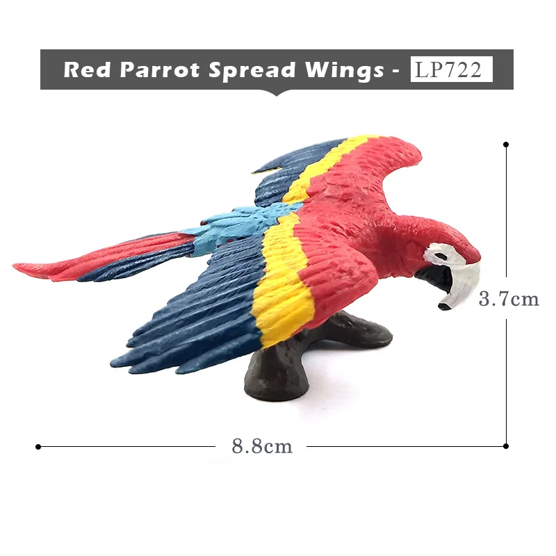 Red Parrot Spread Имитация индейки птица курица ферма ПВХ Модель Животного Фигурка домашний декор миниатюрное украшение для сада в виде Феи современные аксессуары - Цвет: Red Parrot Spread