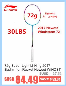 105 шт = 7 трубок Li-Ning бренд А+ 60 Волан для бадминтона гусиное перо Птички летающие стабильно прочные Li Ning Battledore L658-7K03