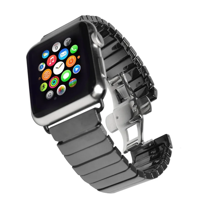 Керамическое яблоко часы группа серии 4 44 мм iphone смарт ремешок 3 40 я браслеты 42 38