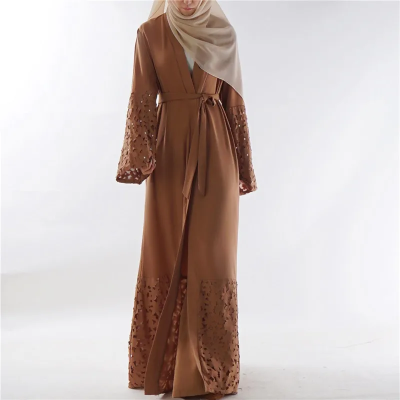 Жемчужное мусульманское платье абайя исламские женщины Малайзия Jilbab Djellaba халат