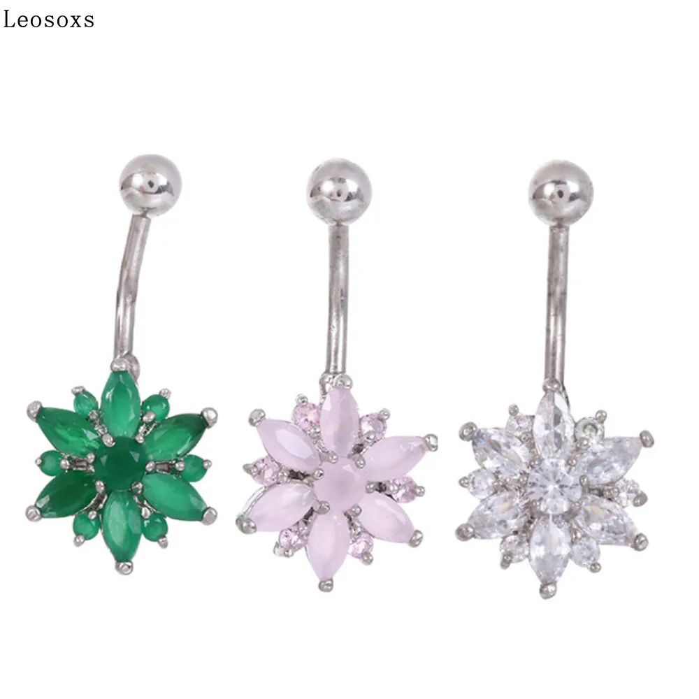 

Leosoxs 1 Pcs Hot Sale Hot Sale Daisy Belly Button Button Small Daisy Belly Button Nail Belly Button Ring Piercing Jewelry
