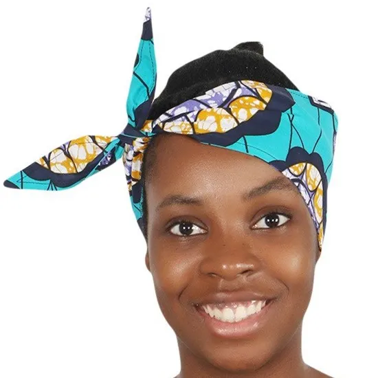 Headwear Африканские платья женские большие размеры африканская одежда Дашики Анкара Бандажное платье клетчатый принт африканская Офисная Женская одежда - Цвет: Headwear