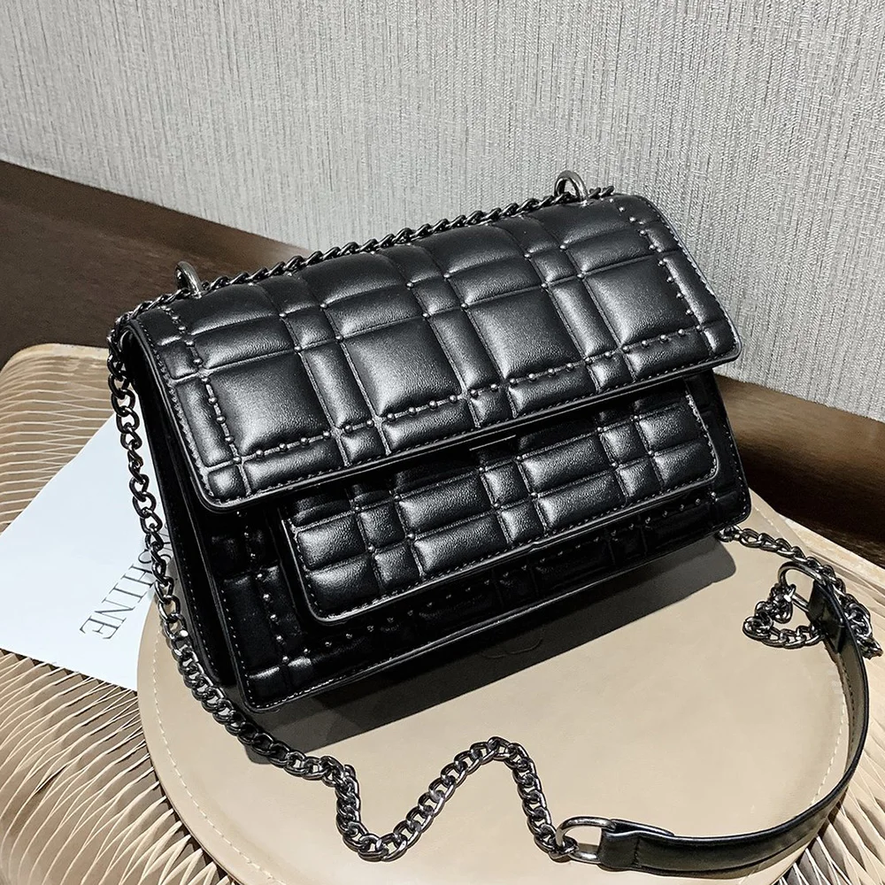 

SWDF Rivet Design PU Leather Crossbody Bags For Women 2022 Trending Branded Designer Shoulder Handbags Women's Cross Body Bag