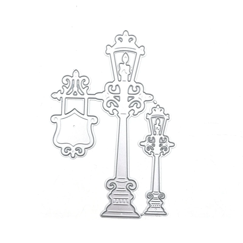 Уличная лампа фестиваль металлическая высечка DIY Скрапбукинг Femplate декоративная