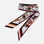 Модный Шелковый шарф с принтом в виде каретки, фирменные вещи для женщин, саржа сатин, шарф и шаль, тонкая Длинная лента с завязками для сумок MQ12