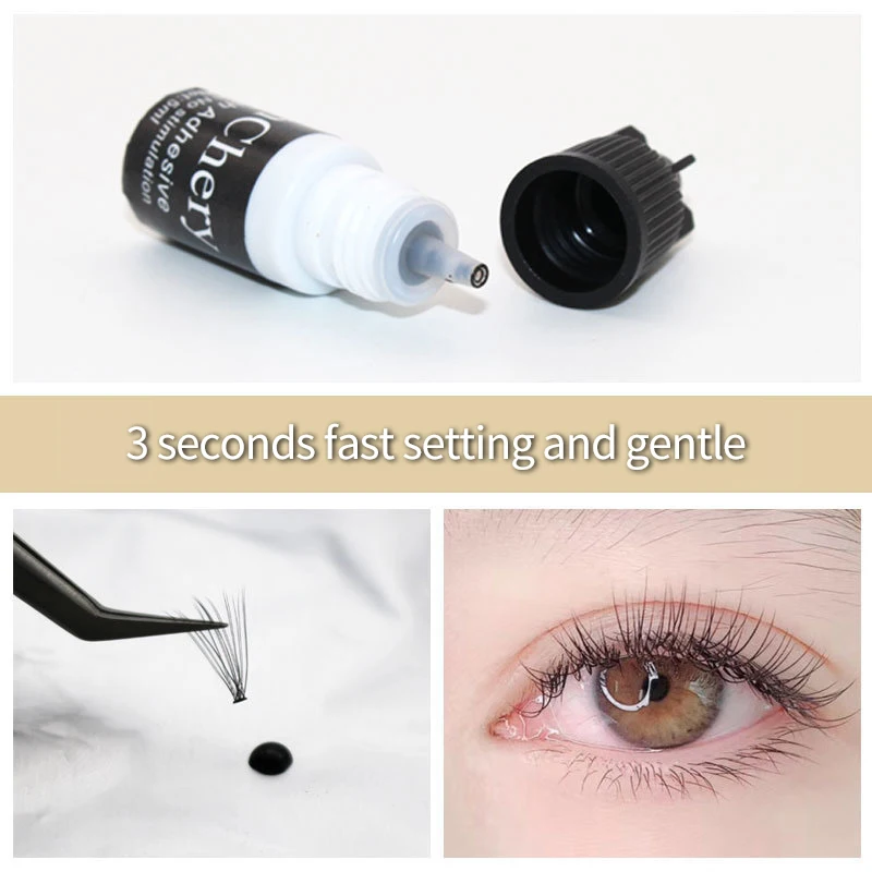 

Eyelash Extension Glue Strong Adhesive For Grafting False Eyelashes Fast Drying Long-lasting Black Lash Extension Adhesive TSLM1