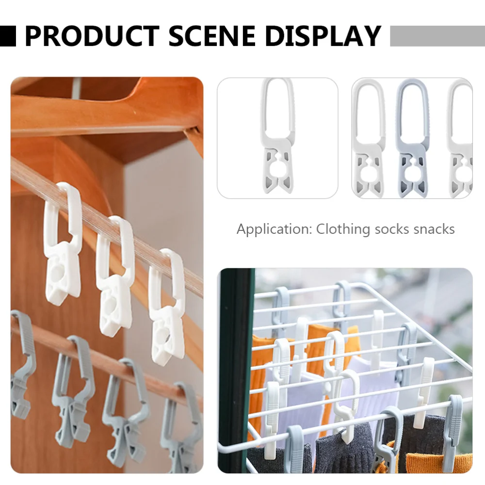 

24Pcs Mini Changing Clothes Clips Practical Towel Hanger Hook Clips
