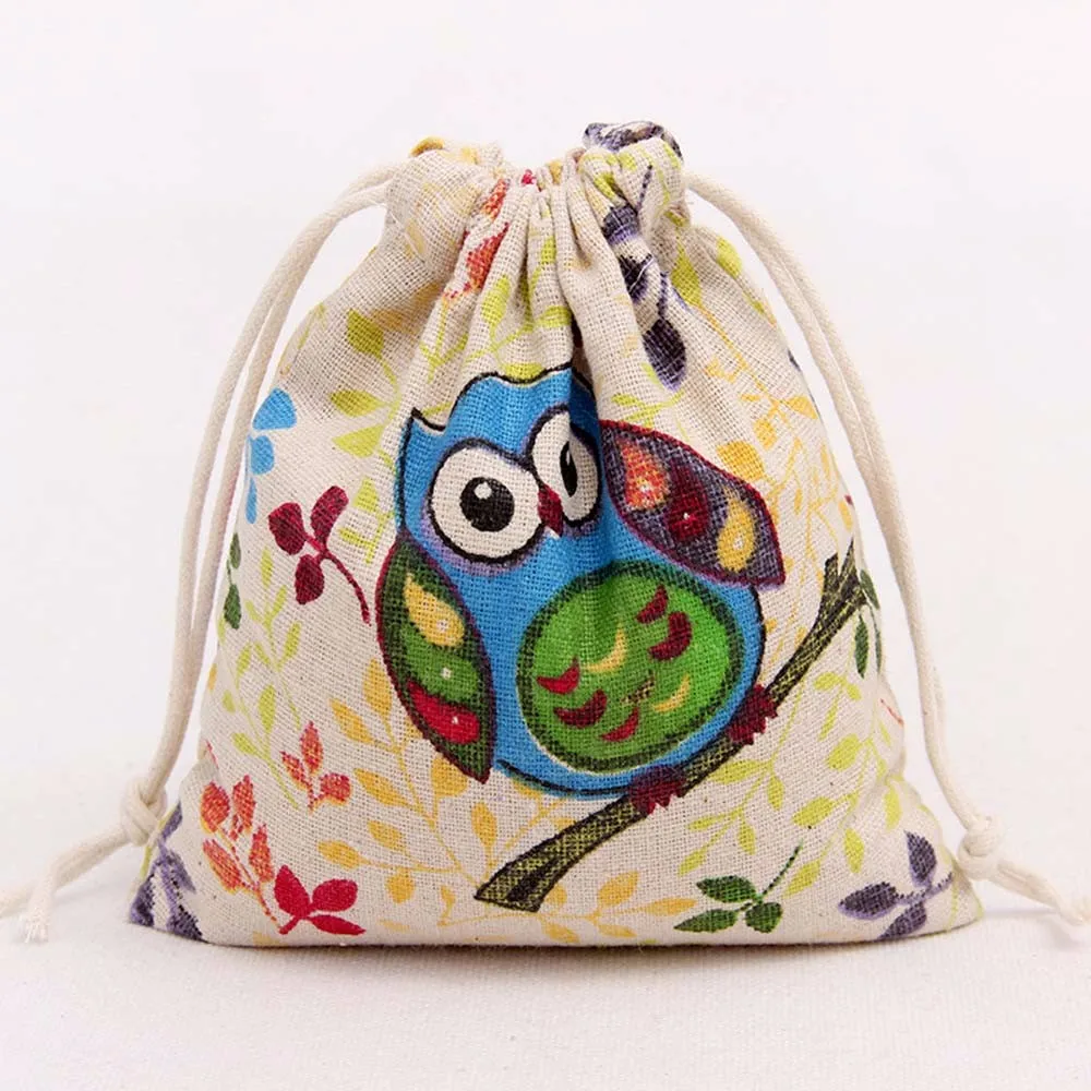 Cartoon Animals Storage Bags Drawstring Candy Baby Clothing Kids Toys Organizer Cotton Jewelry Cosmetic Pouch Gift Bag | Багаж и сумки