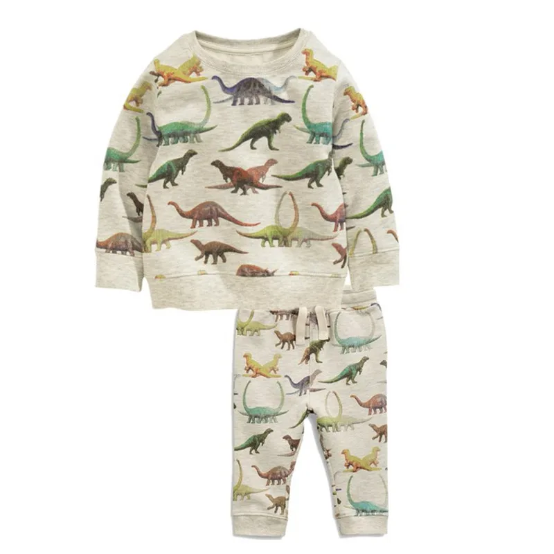 

Children Winter Clothes Baby Boys Clothing Sets Cartoon Dinosaur Printed Warm Sweet Sets for Boy