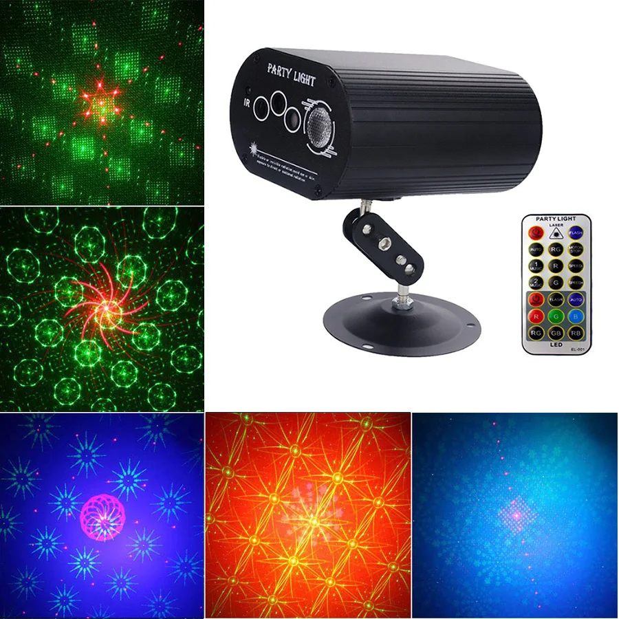 

Disco Laser Light RGB Projector Party stage Lights with 48 Patterns DJ Club Bar Strobe Lights for Christmas Wedding Birthday