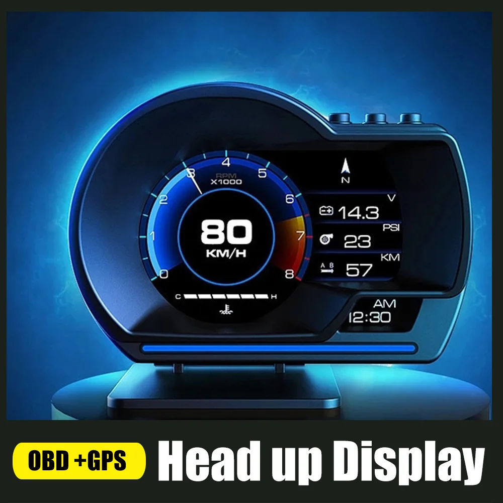 

2 в 1 HUD OBD GPS головой вверх Дисплей Автомобильный спидометр одометр спидометр Аварийная сигнализация ЖК-дисплей цифровой измеритель сигнали...