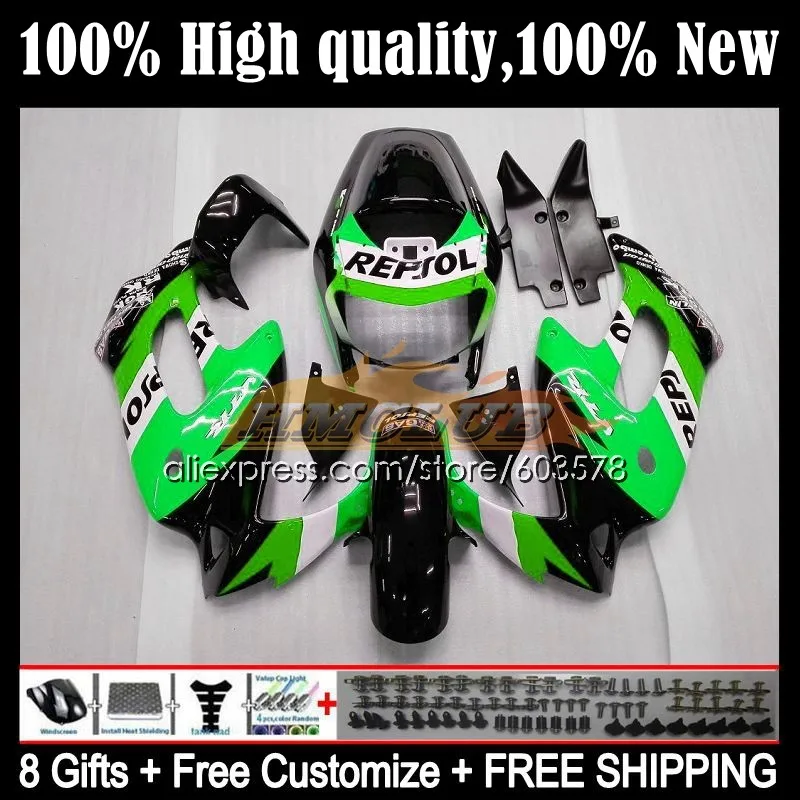 

Корпус обтекателя Для HONDA SuperHawk VTR 1000 F 1000F 56CL.73 VTR1000F 97 98 99 00 VTR1000 F 2001 2002 2003 2004 2005 зеленый репсол