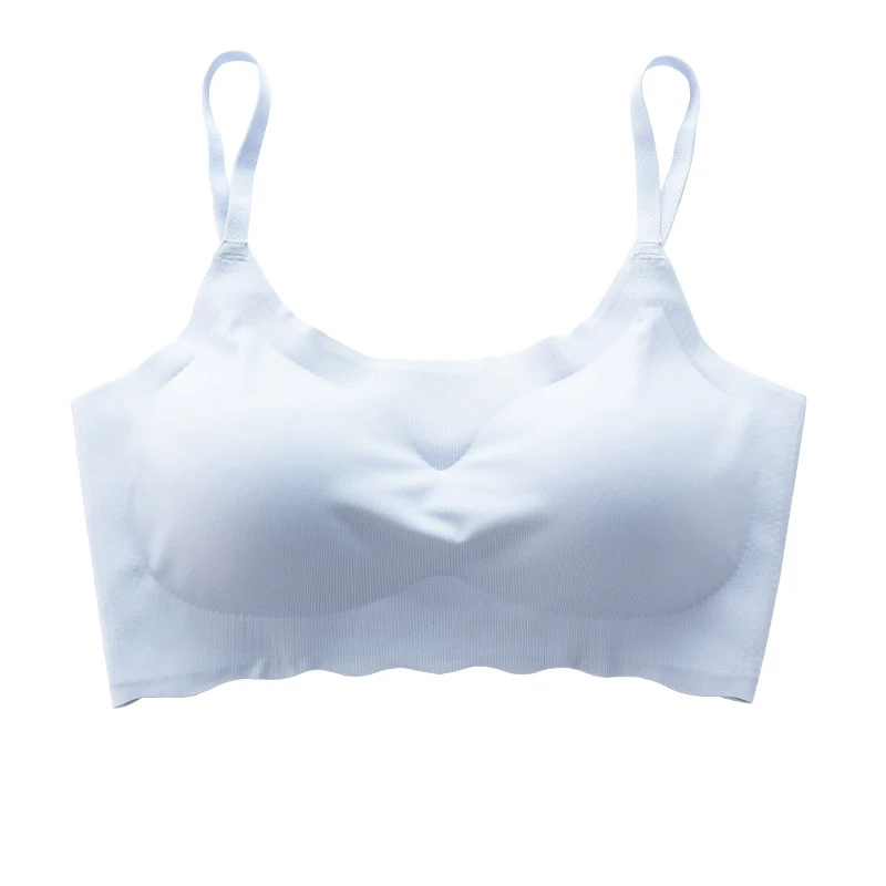 Бесшовные бюстгальтеры женское нижнее белье спортивный Белый Топ бюстгальтер