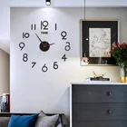 DIY новый современный дизайн настенные часы 3D форма акриловая Домашняя Кухня Столовая Украшение зеркало
