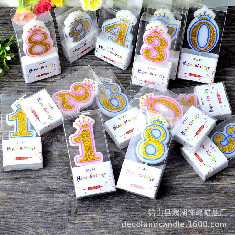 Свечи в виде цифр для дня рождения блестящие золотистые и розовые фотообои детей
