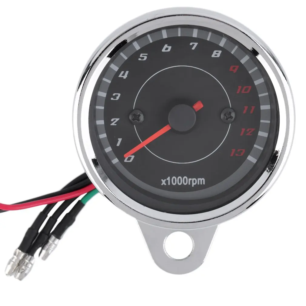 

Hot Universal Motorcycle Motorbike Backlight LED 12V Tachometer Speedometer Tacho Gauge High quality New Dropping Shipping