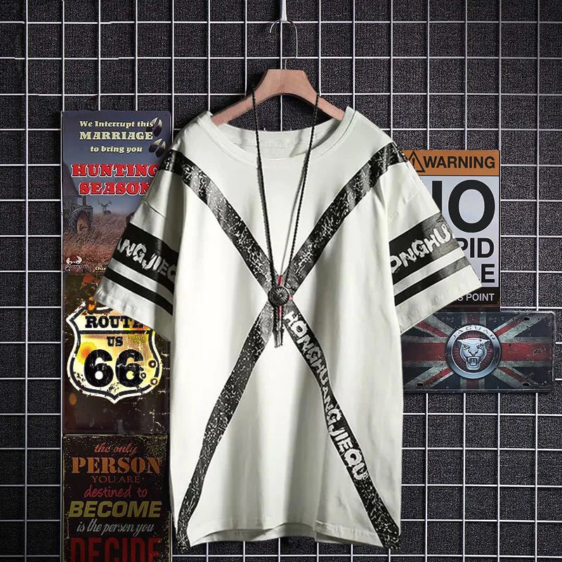 Футболка мужская из чистого хлопка с круглым вырезом 7 цветов|Мужские футболки| |