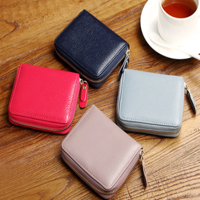 

2021 New Arrival Fashion High-quality Women Short Wallet Soft Texture Zipper Change Bag Leather Wallet Coin Purse