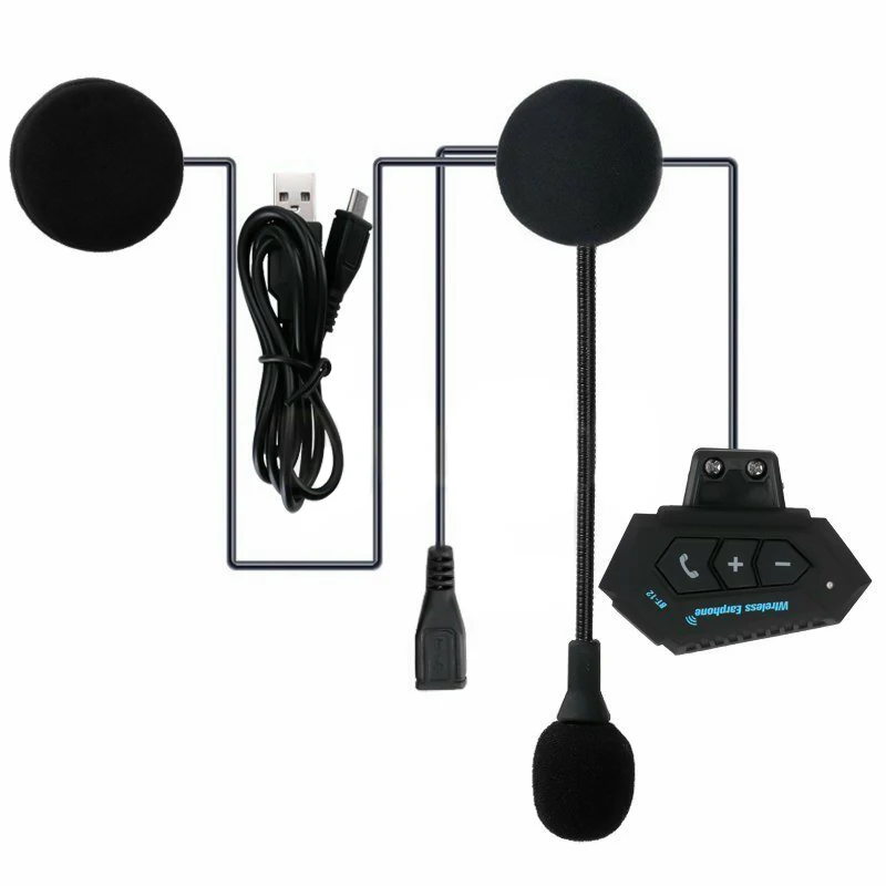 

1pc Rechargeable Motorcycle Wireless Helmet Headset Replacement Motorcycles Headphone Speaker Hands-Free Kit
