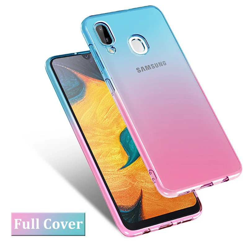 Gradient Case For Samsung Galaxy A10 A30 A50 A80 Colorful Protective Cover Samsum A20 A40 A70 A90 A 50 80 Thin Slim Bumper Shell