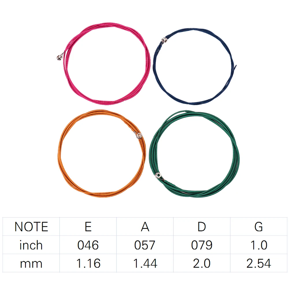 

Electric Bass Strings Stainless Steel Core Nickel Alloy Winding 4-String Set Instrument Accessory