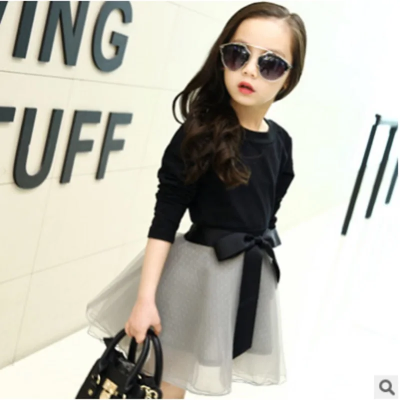 Крутое Сетчатое платье для девочек комплект одежды новинка 2019 летние комплекты