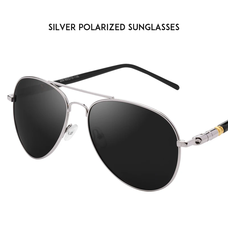 silver polarized Авиационные фотохромные солнцезащитные очки для мужчин Поляризованные для вождения солнцезащитные очки для женщин цвета Изменение солнцезащитных очков пилот Ретро Брендовые очки - Цвет линз: silver polarized