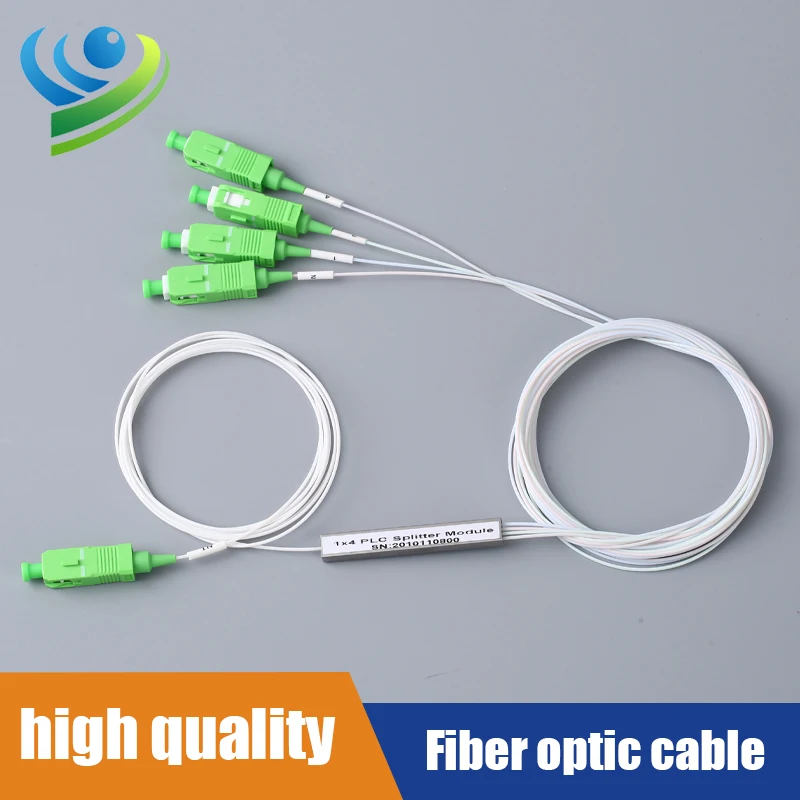 

1 PCS PLC1x4 SC/APC Mini Fiber Optic Splitter PVC 1.5M Length Fiber Optic Splitter
