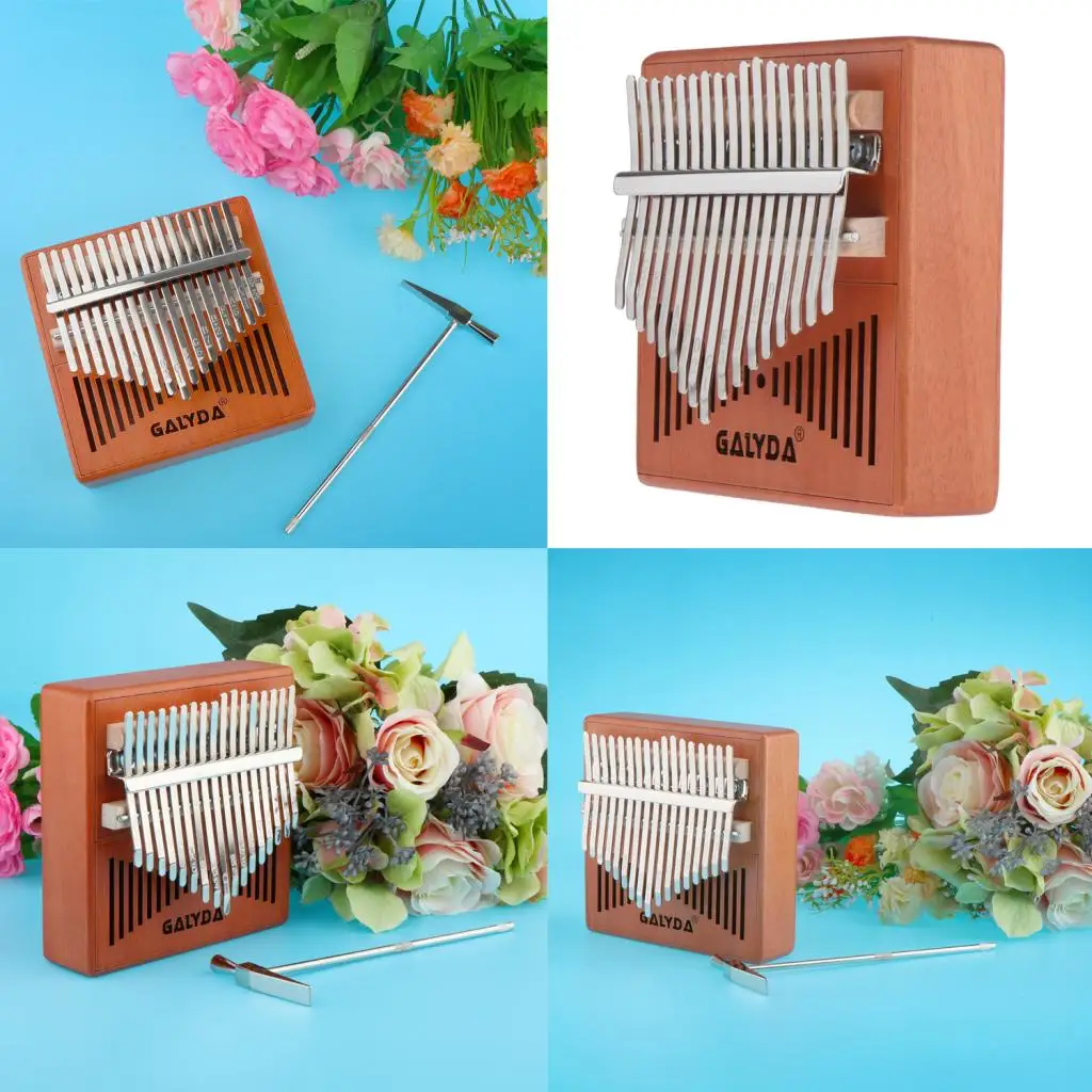 17 клавиш Kalimba красное дерево Радуга большой палец пианино Mbira Клавиатура Набор