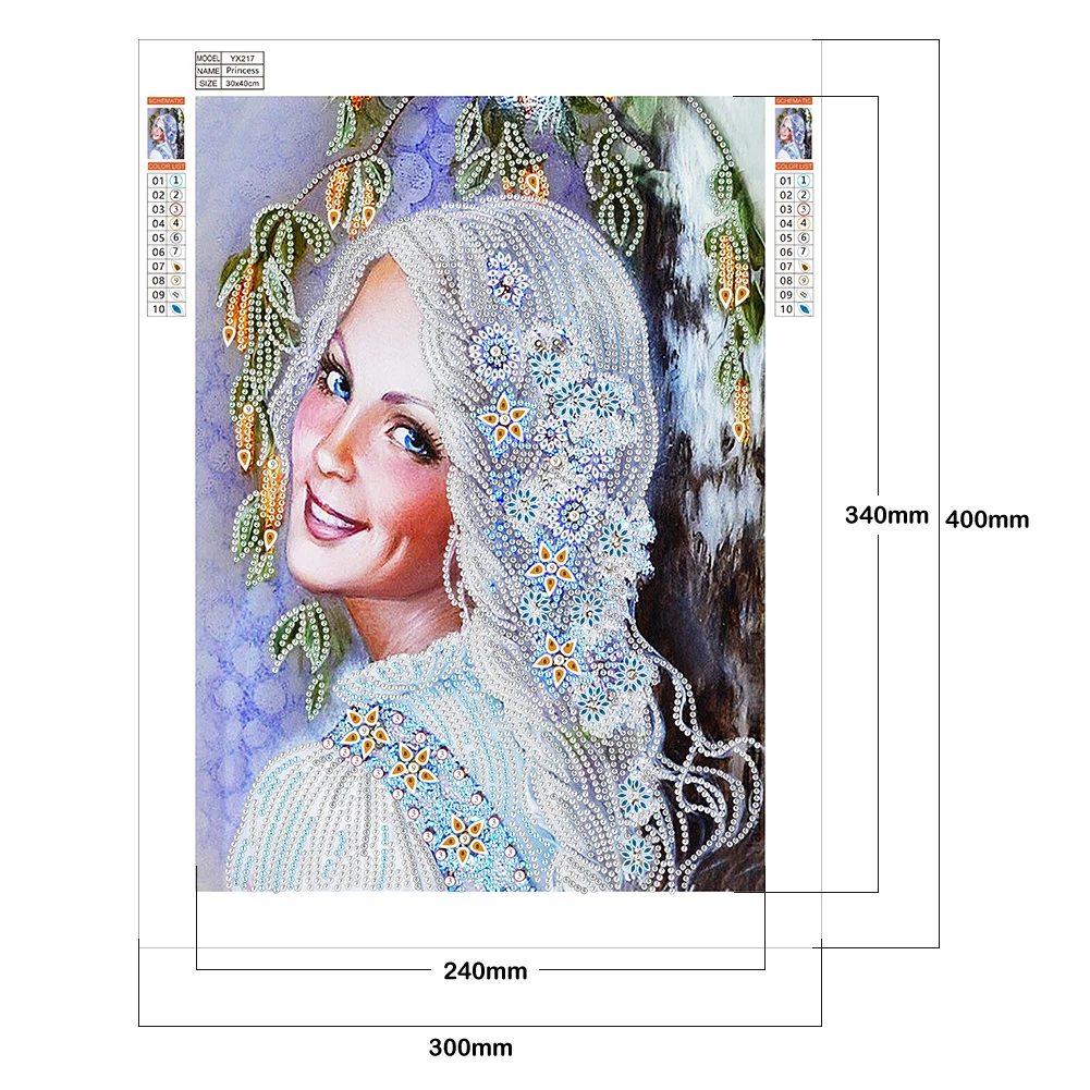 

5D Rhinestone Diamond Painting DIY Smile Girl Part Diamond Painting Interior Decoration Smile Girl DIY Mosaic Kit Picture