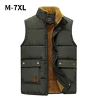 Мужская одежда больших размеров, зимний жилет, куртки, пальто без рукавов, 2021 меховая Мода, большой размер 7XL, мужской теплый жилет, флисовый жилет для мужчин