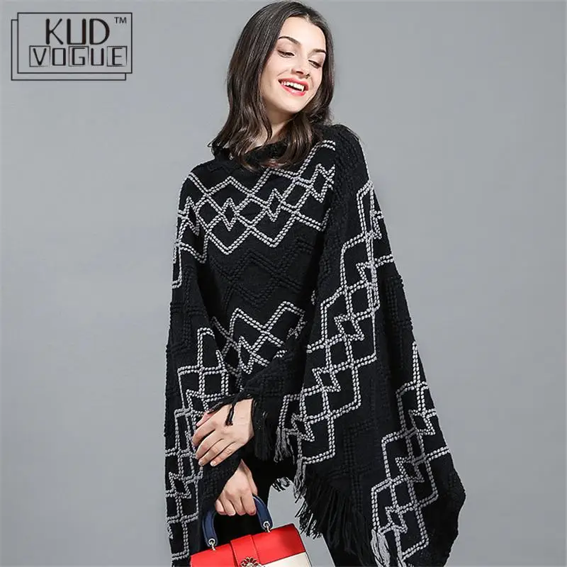 Осенняя Женская шаль длинный шарф с бахромой узорная крашеная трикотажная