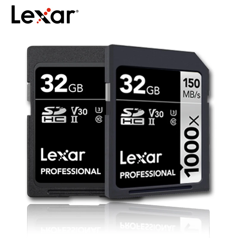 Оригинальный Lexar SD картой памяти на 32 Гб 1000x UHS II U3 SDHC карта SDXC карты Class10 150 МБ/с.
