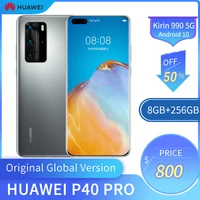 global huawei p40 pro 5g mobile phone 6 58 inches oled screen 8gb 256 gb smart phone 50mp 32mp 4200mah kirin 990 android 10