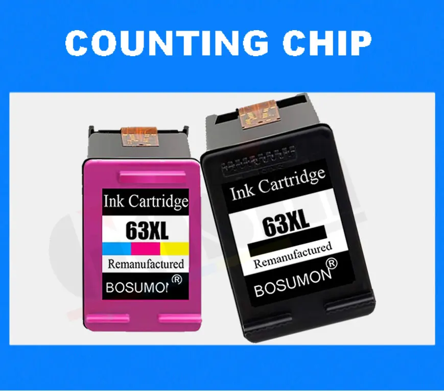 Bosumon CP 63 оптом для hp 63 63XL чернильный картридж для hp Officejet 3833 5255 5258 4650 3830 hp DeskJet 2130 1112 3632 принтер